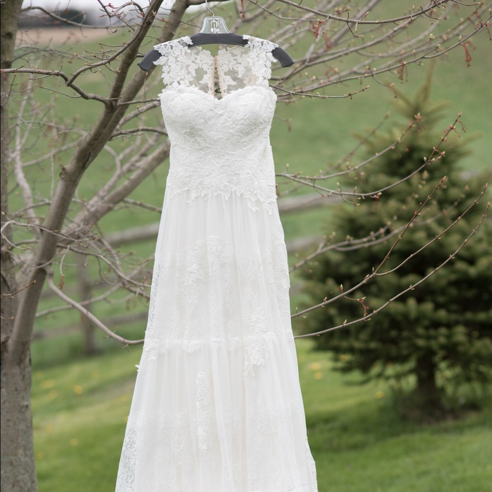 Lillian West boho wedding gown